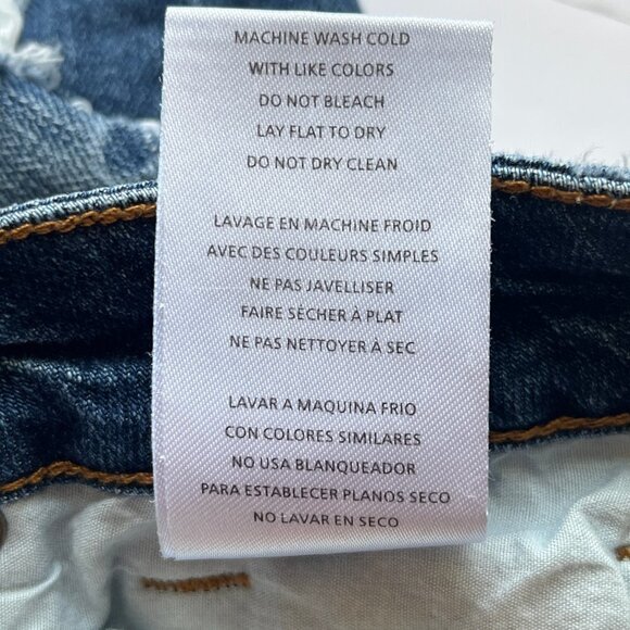 Joe's Jeans Denim Shorts Distressed Mid Rise Blue Indigo Western Rodeo Sz  29 - Picture 6 of 11